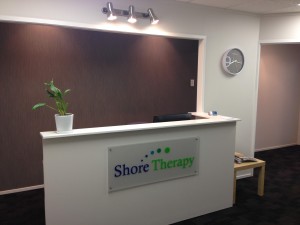 The reception at the Shore Therapy Browns Bay office